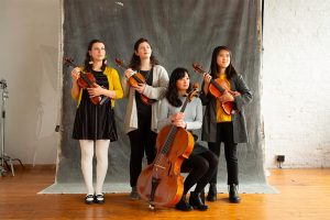 Group picture of the members of Bergamot Quartet