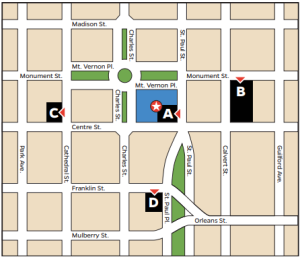 map of parking garages