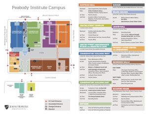 A map of the Peabody Campus
