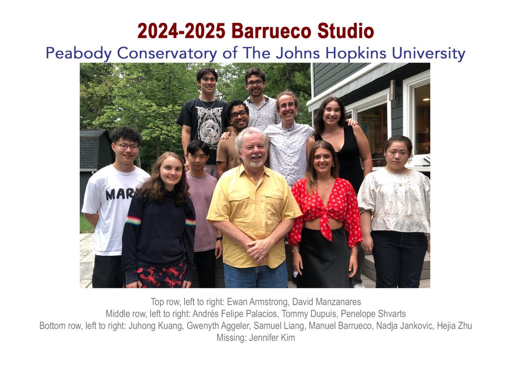 2024-25 Manuel Barrueco studio member group photograph