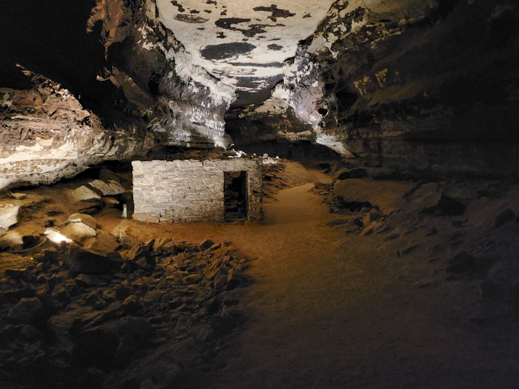 Limestone hut located in Mammoth Cave's Audubon Avenue