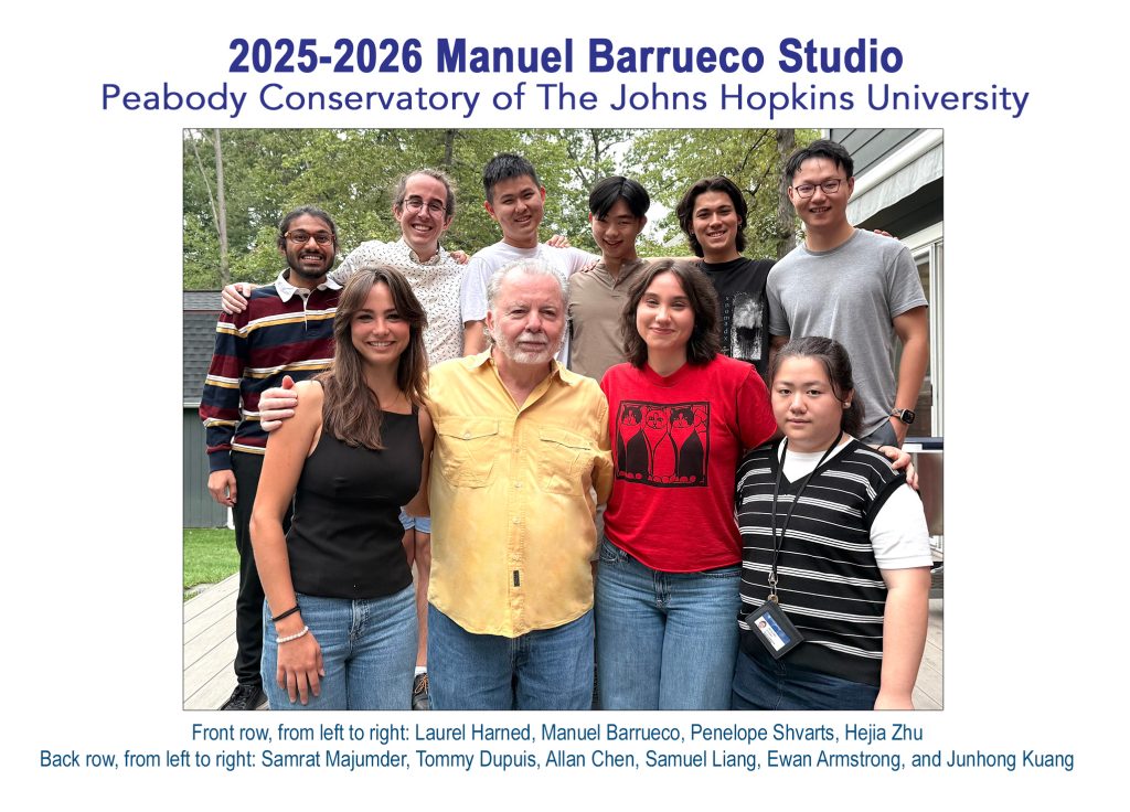 The 2025-26 guitar studio of Manuel Barrueco